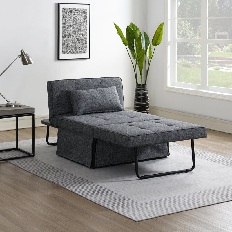 Ottomanson Ottoman Chair Bed 4 in 1 Converts into Sofa Bed Sleeper Chair Adjustable Headrest Living Room Wayfair